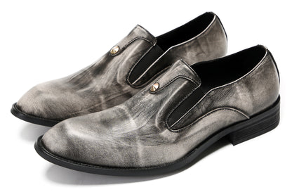 Mens Slip On Shoes Leather Casual Dress Loafers