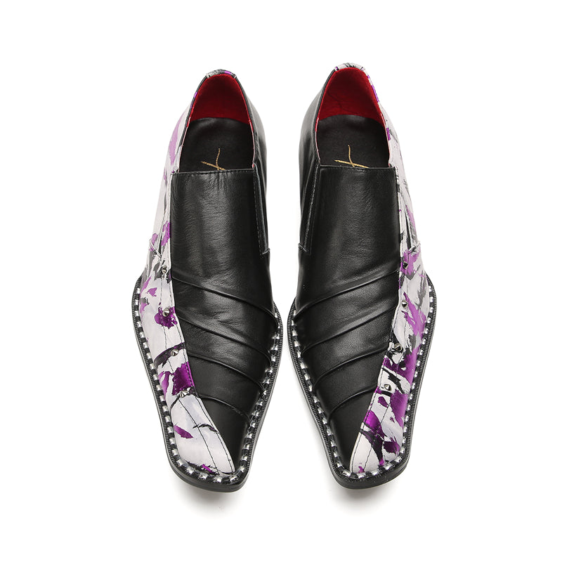 Mens Casual Novelty Plain Toe Genuine Leather Slip On Penny Loafers