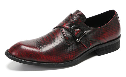 Mens Fashion Dress Casual Monk Strap Slip On Tuxedo Loafers