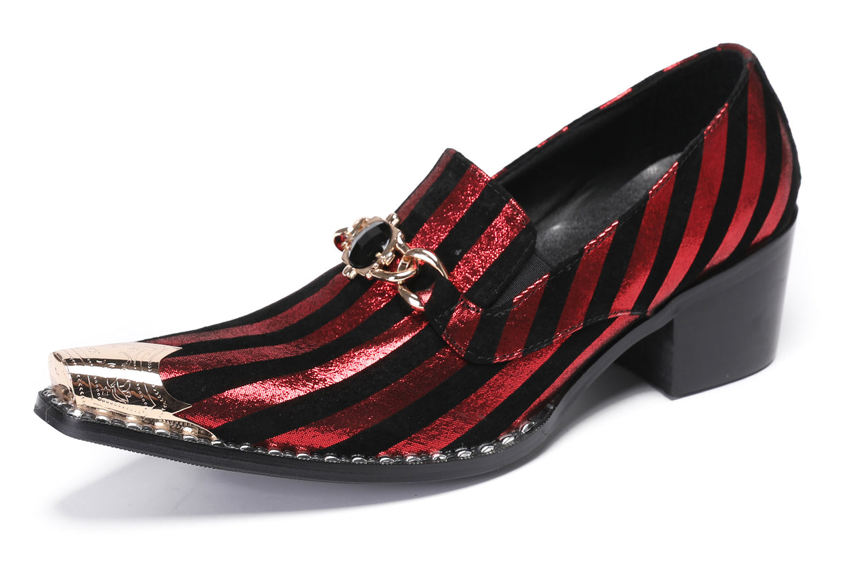 Mens Disco Party Dress Casual Slip On Western Loafers
