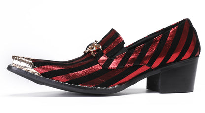 Mens Disco Party Dress Casual Slip On Western Loafers