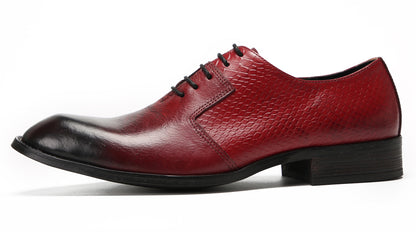Mens Dress Prom Crocodile Printed Tuxedo Oxfords