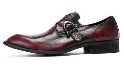 Mens Fashion Dress Casual Monk Strap Slip On Tuxedo Loafers