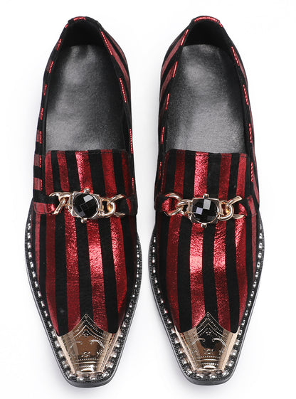 Mens Disco Party Dress Casual Slip On Western Loafers