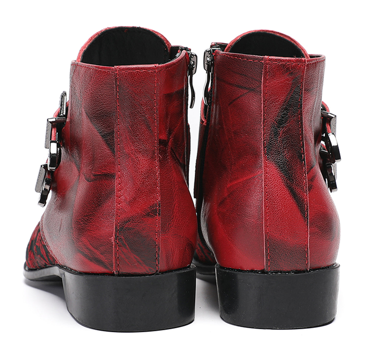 Mens Vintage Floral Leather Dress Cowboy Western Boots