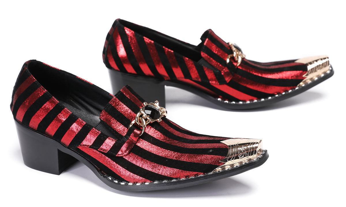 Mens Disco Party Dress Casual Slip On Western Loafers