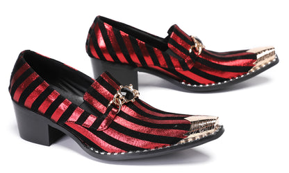 Mens Disco Party Dress Casual Slip On Western Loafers