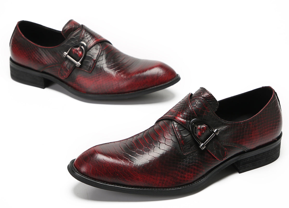 Mens Fashion Dress Casual Monk Strap Slip On Tuxedo Loafers