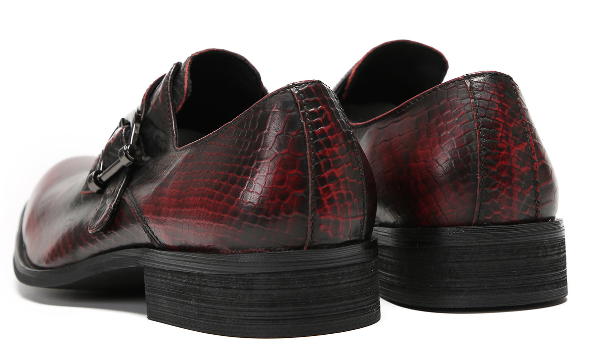 Mens Fashion Dress Casual Monk Strap Slip On Tuxedo Loafers