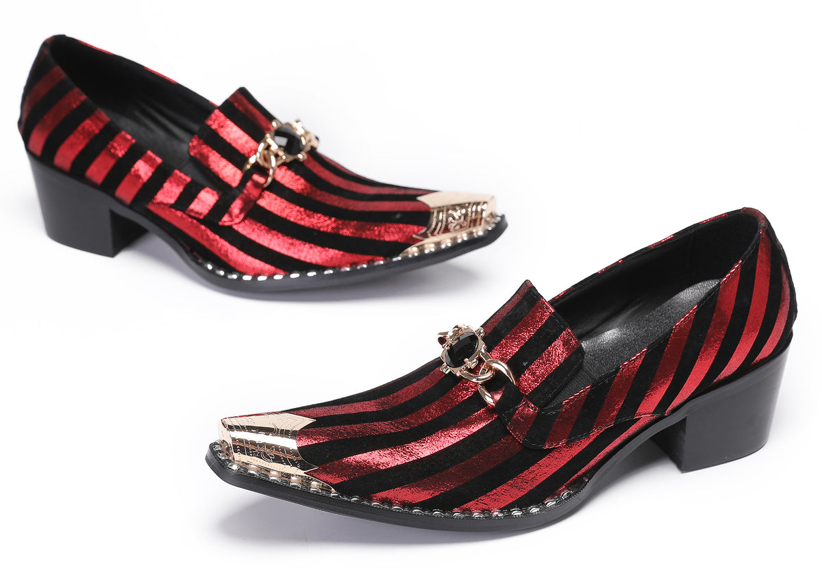 Mens Disco Party Dress Casual Slip On Western Loafers