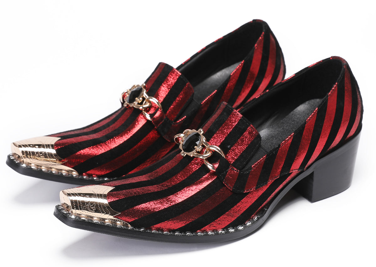 Mens Disco Party Dress Casual Slip On Western Loafers