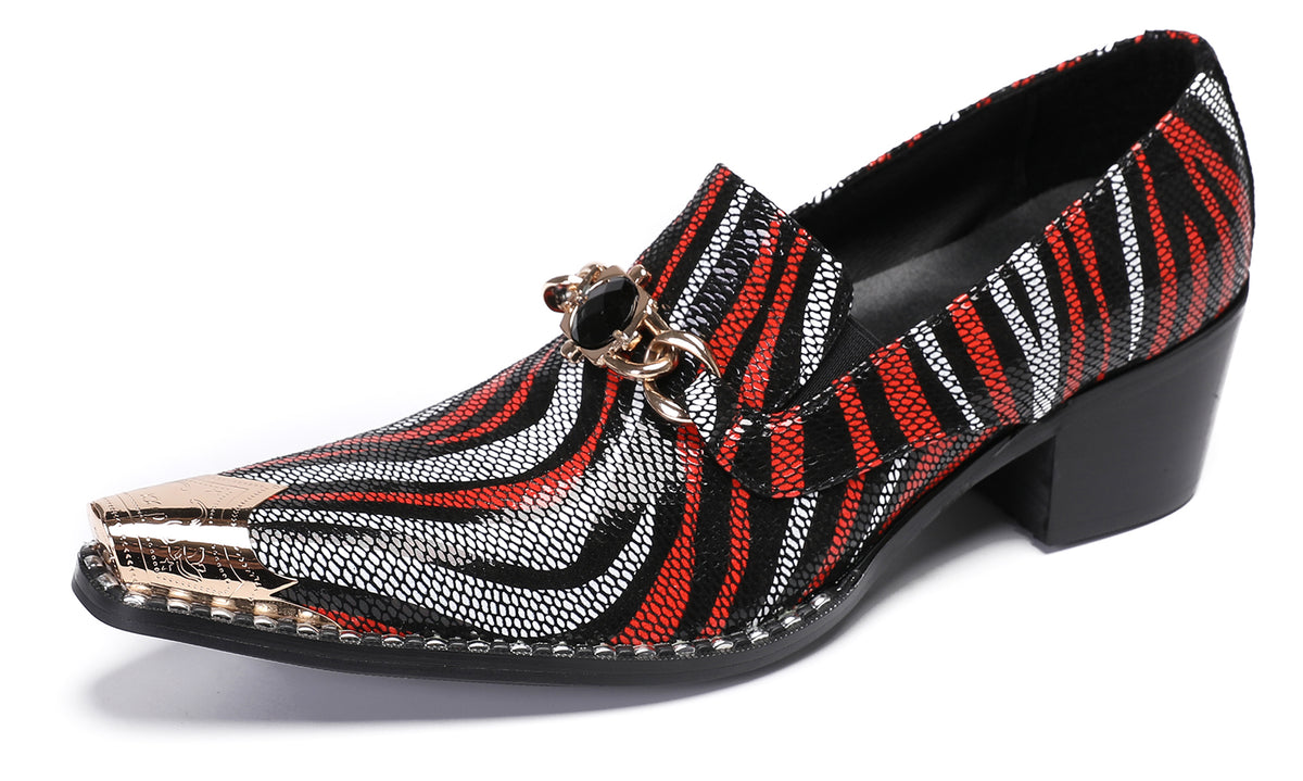 Mens Disco Party Dress Casual Slip On Western Loafers