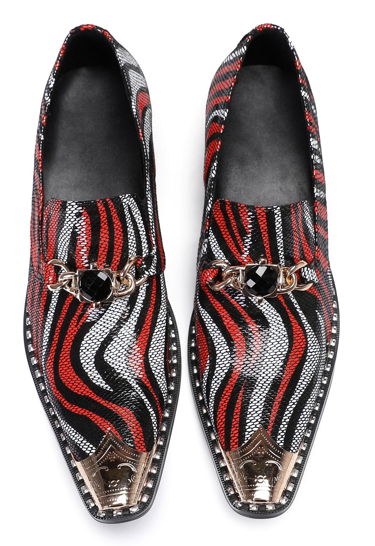 Mens Disco Party Dress Casual Slip On Western Loafers