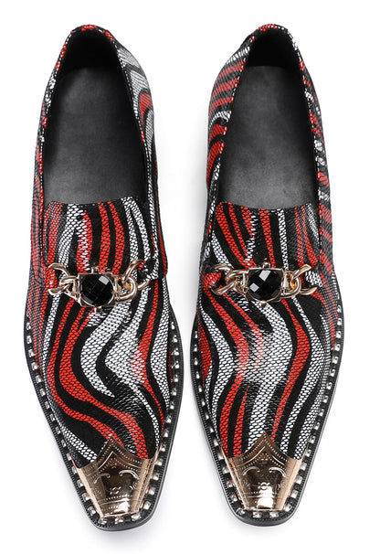 Mens Disco Party Dress Casual Slip On Western Loafers