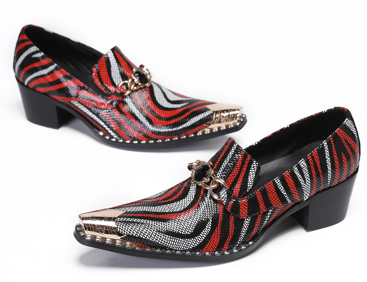 Mens Disco Party Dress Casual Slip On Western Loafers