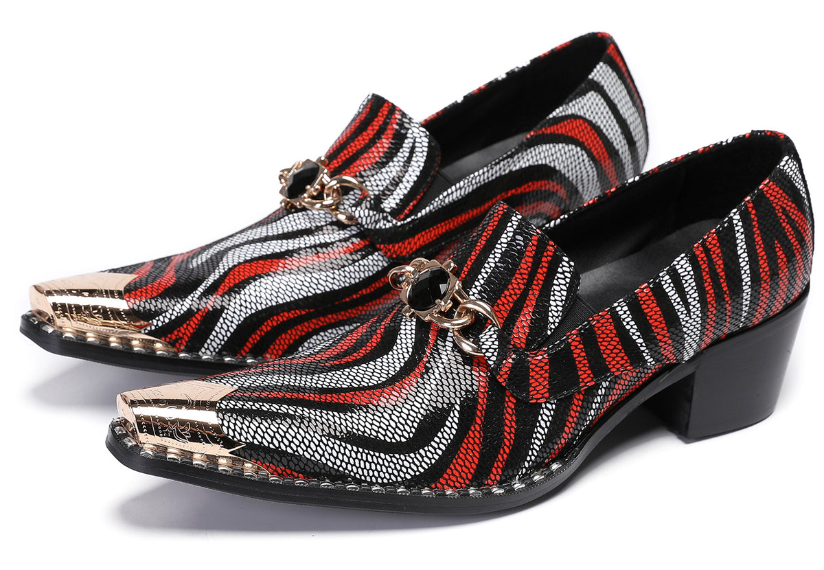 Mens Disco Party Dress Casual Slip On Western Loafers