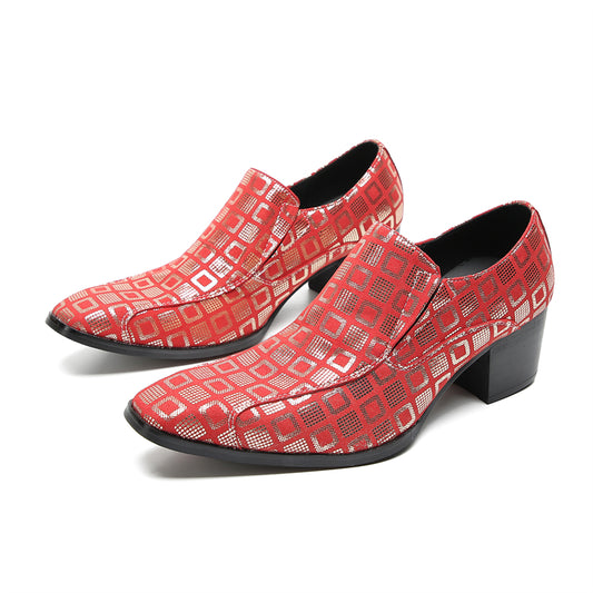 Mens Plain Toe Genuine Leather Horsebit Pump Loafers