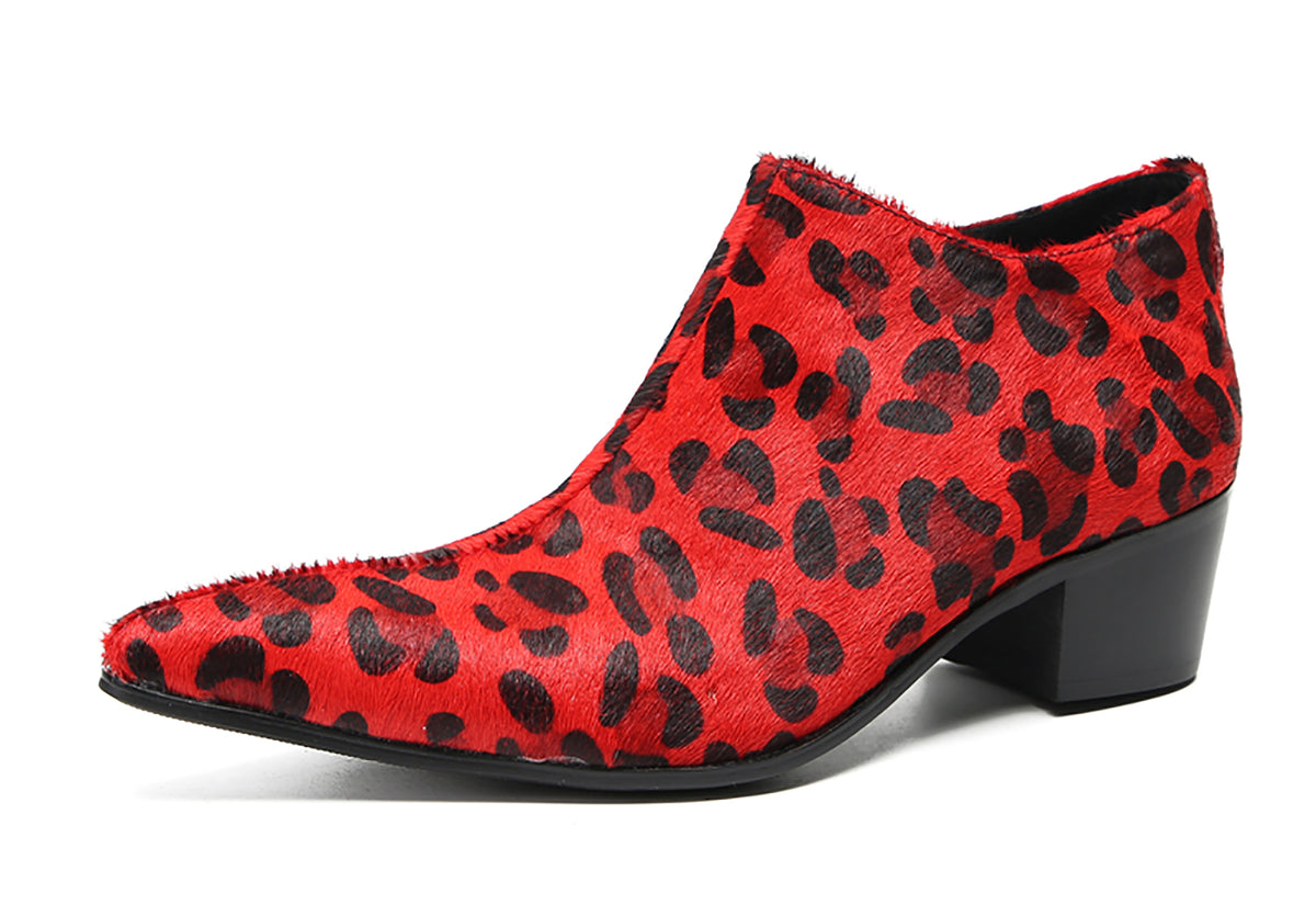 Mens Silp On Casual Dress Party Suede Pointed Toe Heel Pumps Loafers