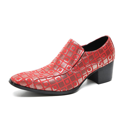 Mens Plain Toe Genuine Leather Horsebit Pump Loafers
