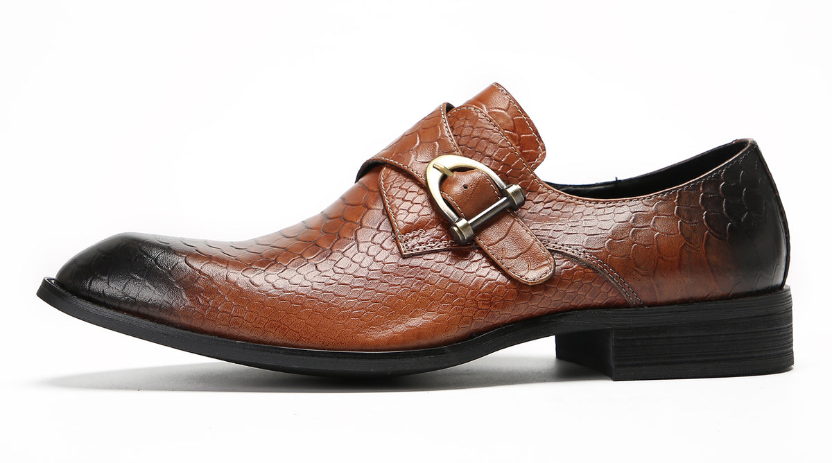 Mens Fashion Dress Casual Monk Strap Slip On Tuxedo Loafers