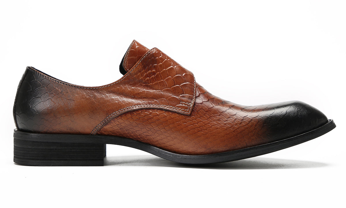 Mens Fashion Dress Casual Monk Strap Slip On Tuxedo Loafers