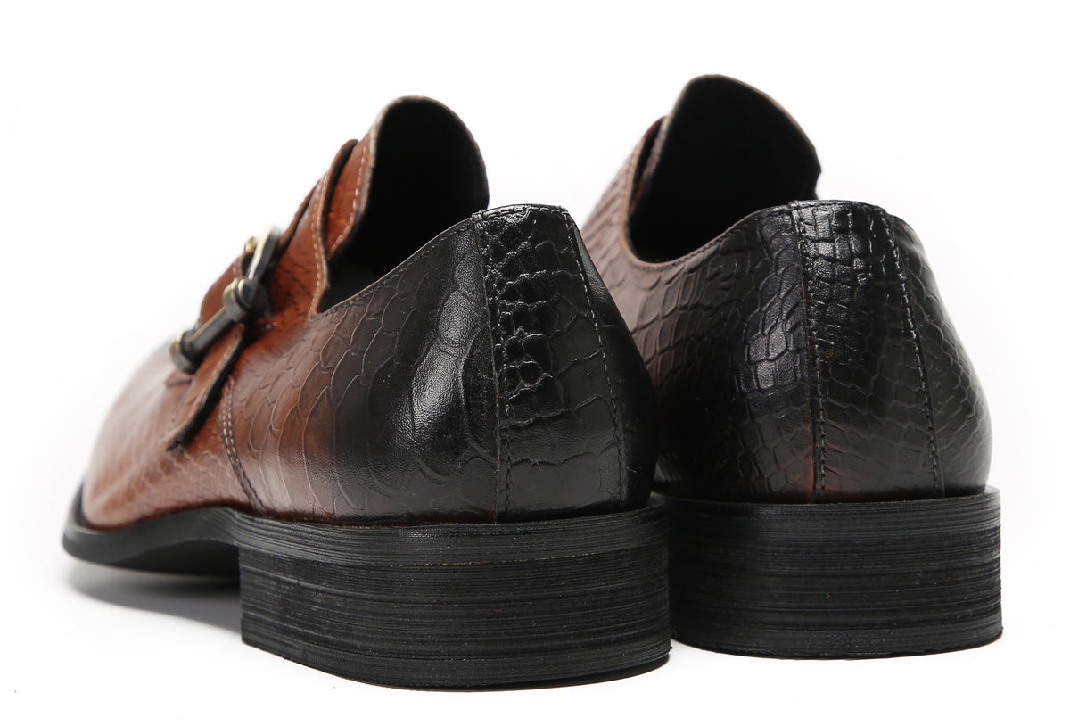 Mens Fashion Dress Casual Monk Strap Slip On Tuxedo Loafers