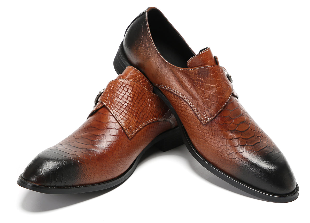 Mens Fashion Dress Casual Monk Strap Slip On Tuxedo Loafers