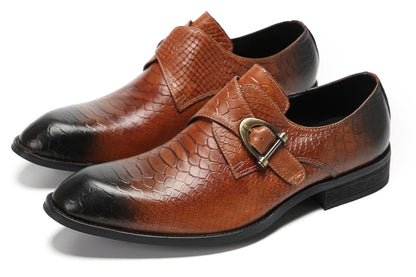 Mens Fashion Dress Casual Monk Strap Slip On Tuxedo Loafers