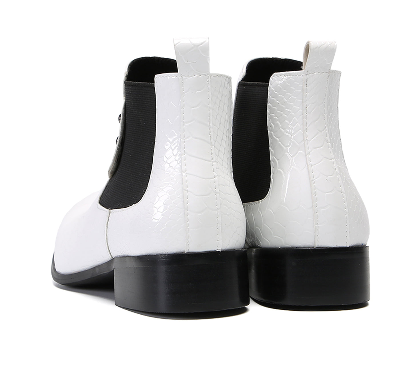 Mens Top-Grain Leather Slip-On Chelsea Boots