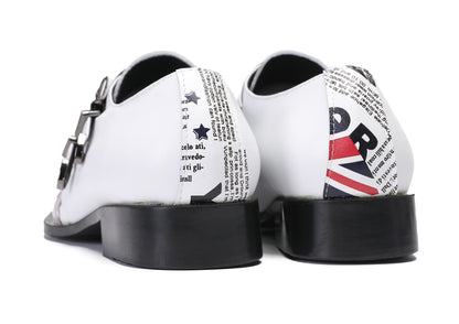 Mens Casual Metal-Tip Toe Slip On Disco Buckle Western Loafers