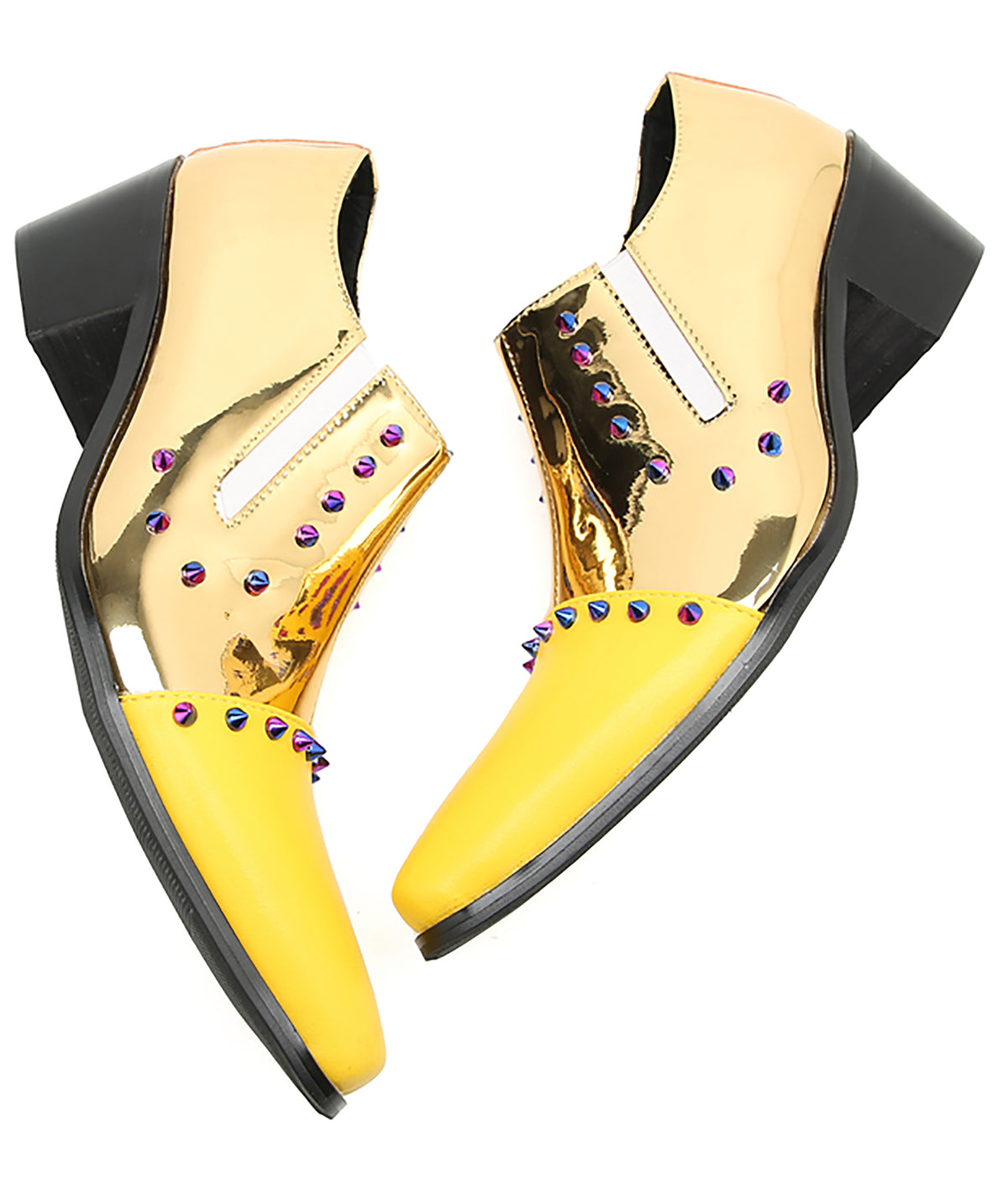Mens Silp On Casual Dress Party Leather Pointed Toe Beaded  Loafers