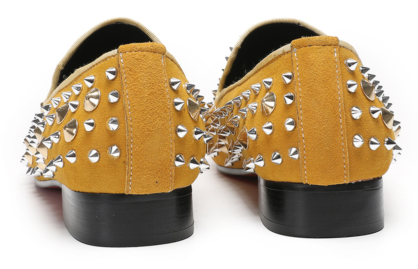 Mens Rocker Suede Party Dsico Ballroom Bar Disco Studded Loafers